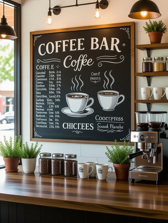 chalkboard coffee menu creativity