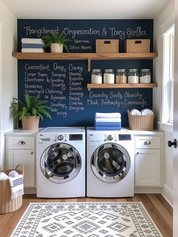 chalkboard wall for organization