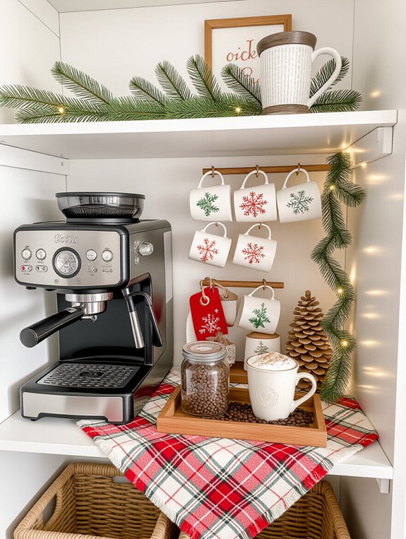 charming bookshelf coffee station