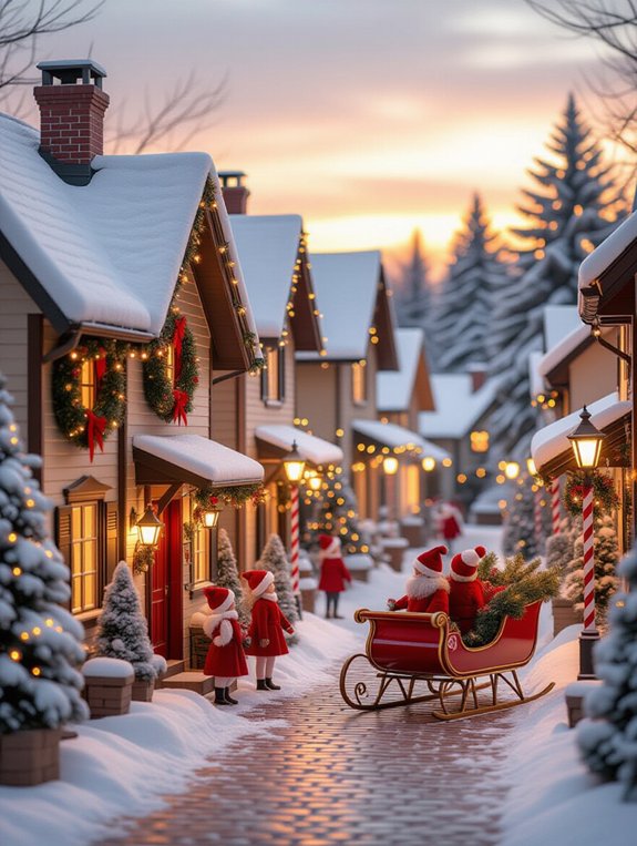 charming christmas village decor
