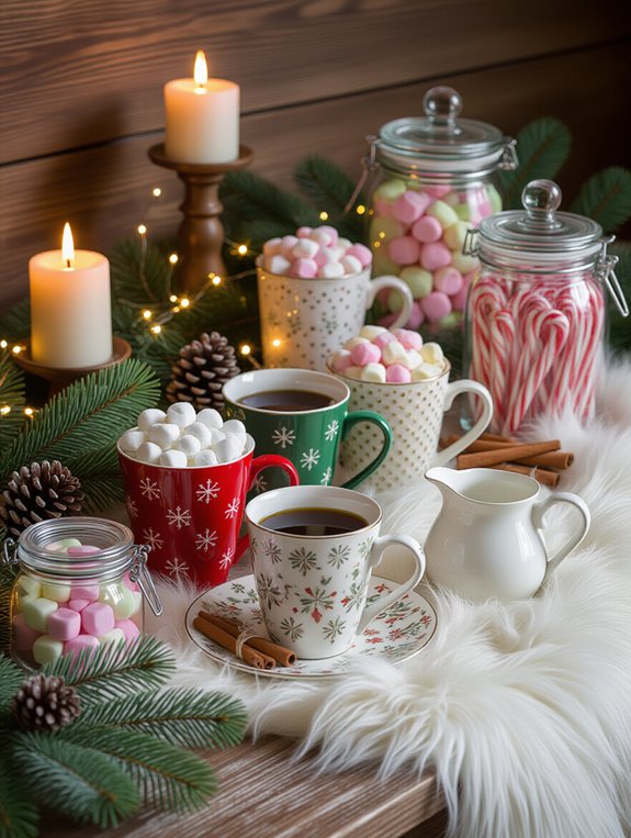 charming festive mug display