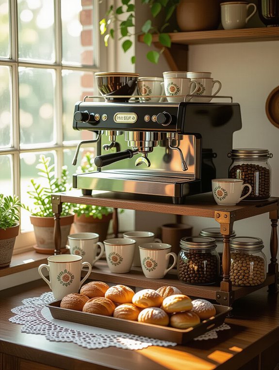 charming vintage coffee cart