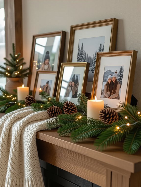 cherished family photo display