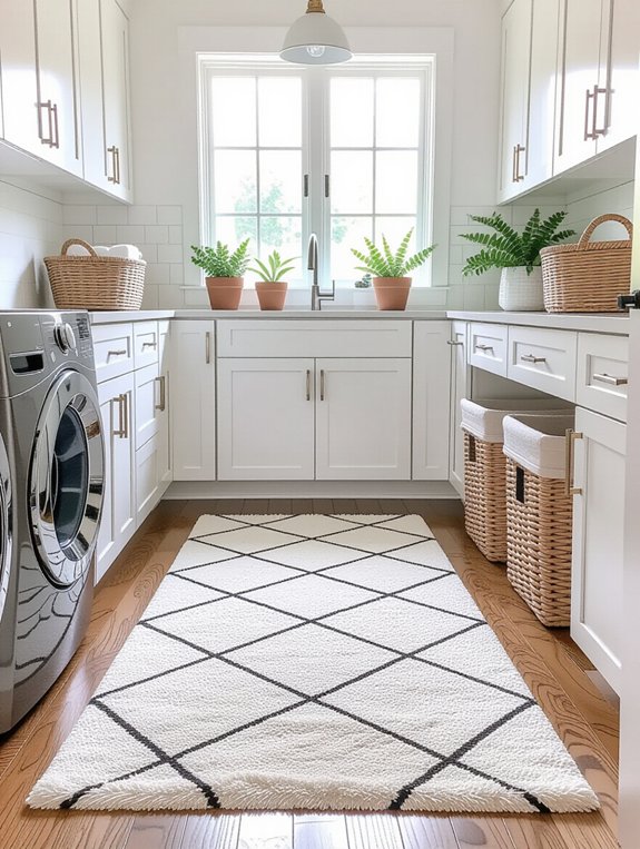 chic and cozy laundry rug