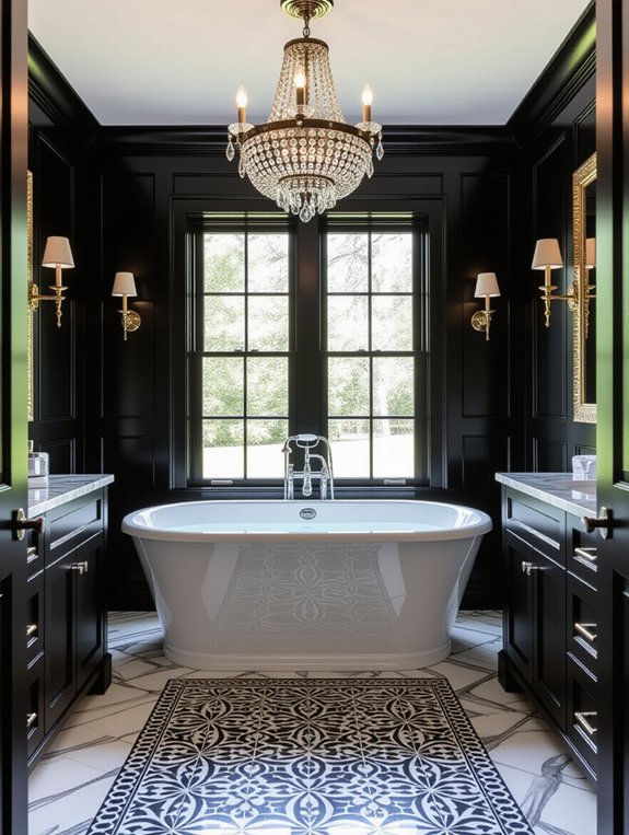 chic black and white lighting