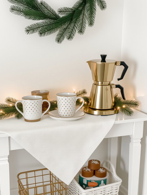 chic console table setup