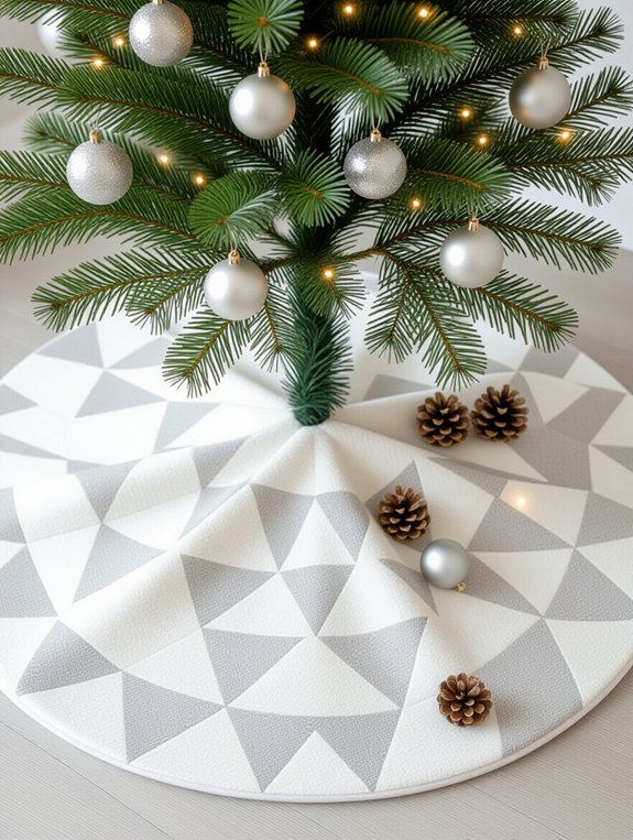 chic geometric tree skirts