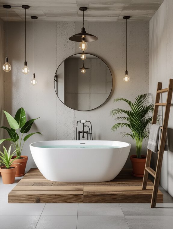 chic industrial bathroom design