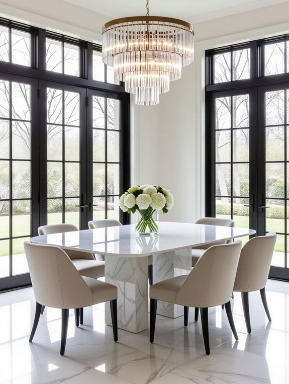 chic minimalist dining elegance