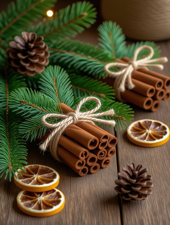 cinnamon stick holiday decorations