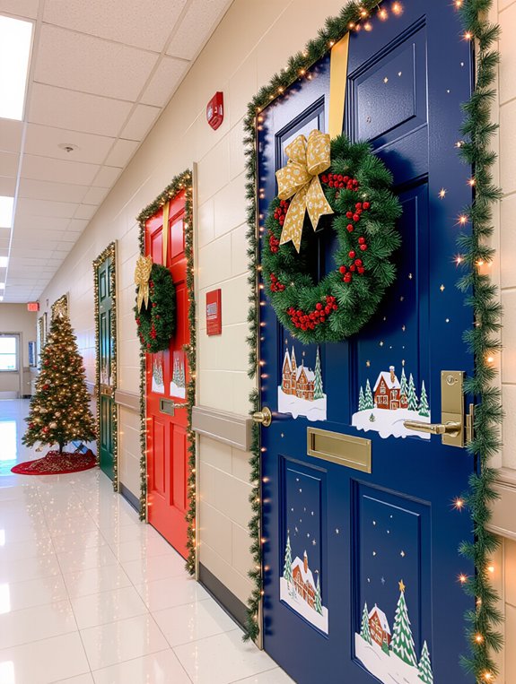 classic holiday door decoration