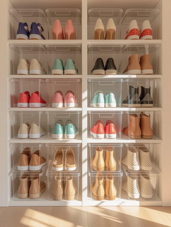 clear bins for shoes