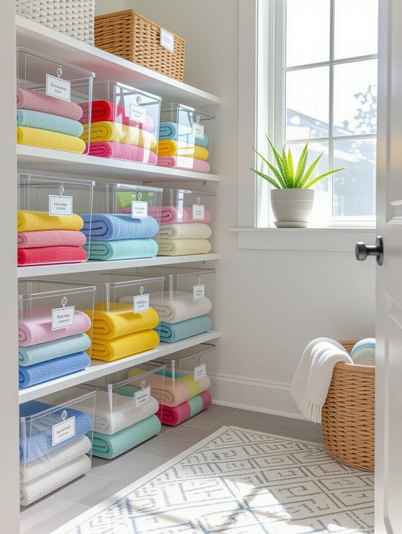 clear containers for organization