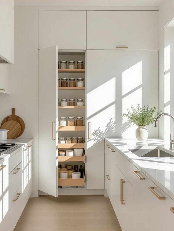 clever minimalist kitchen storage