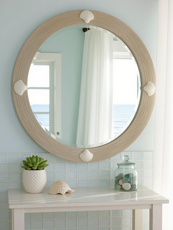 coastal bathroom mirror design