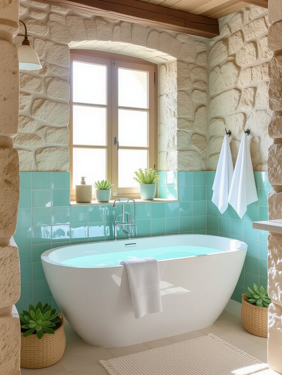 coastal charm bathroom aesthetic