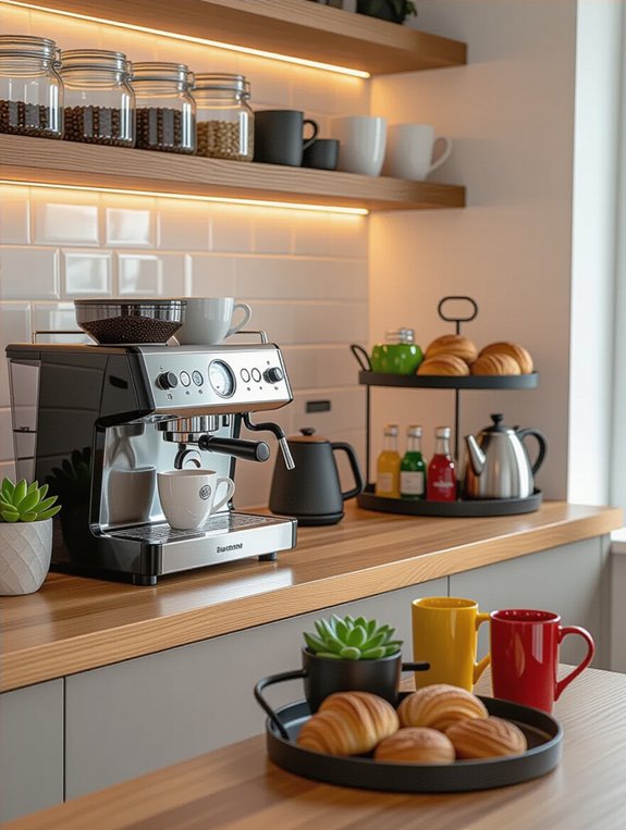 coffee and snack station