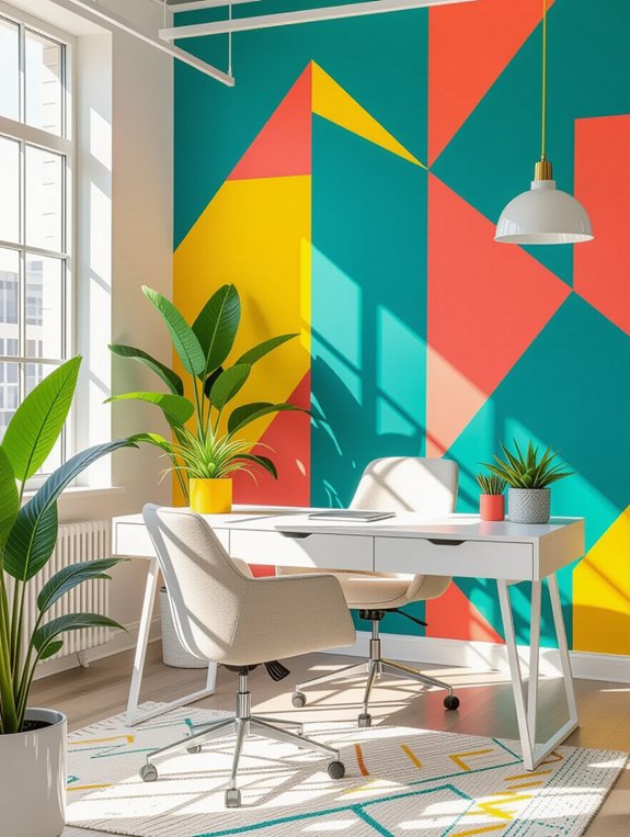 colorful accent wall inspiration