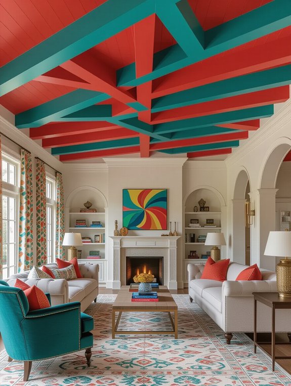 colorful beams enhance elegance