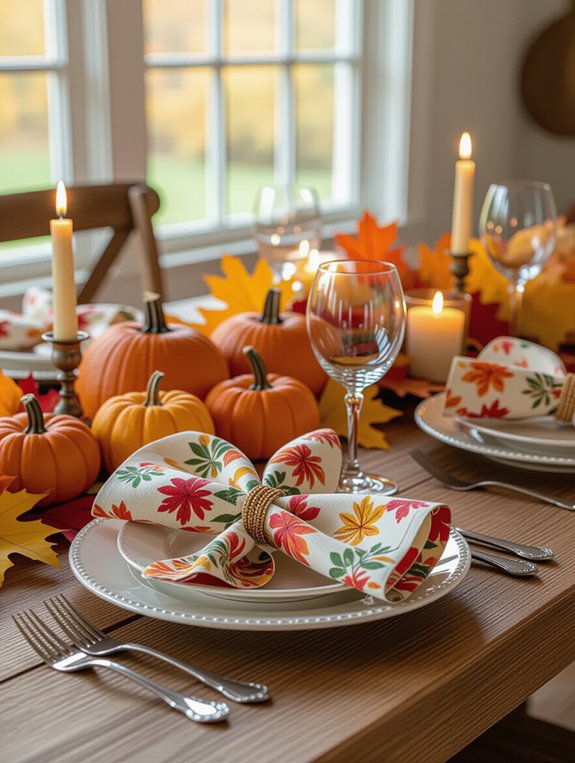 colorful napkins elevate table
