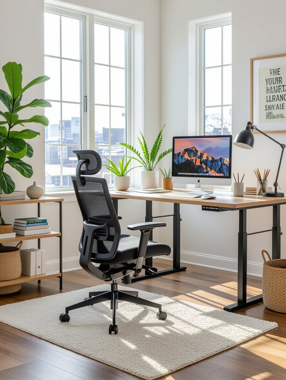 comfortable and productive workspace