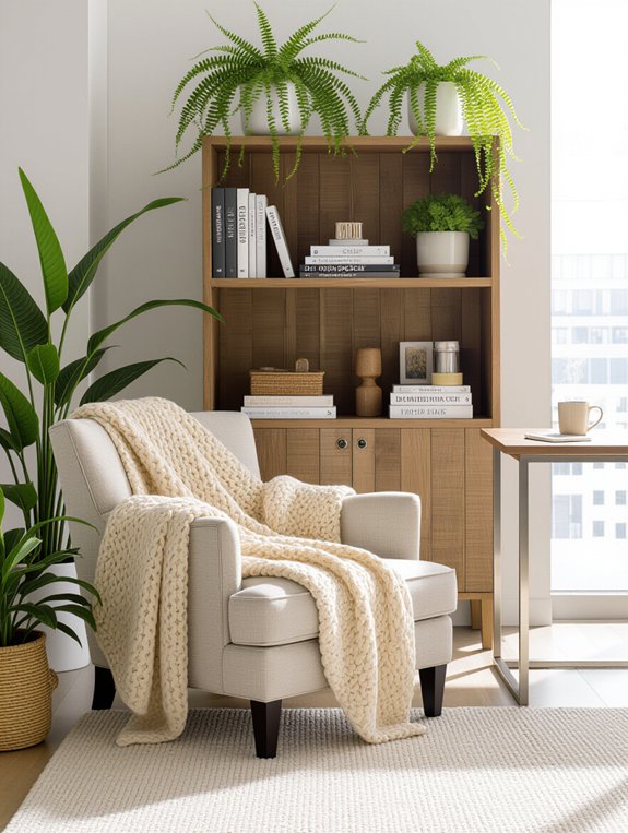comfortable workspace retreat corner