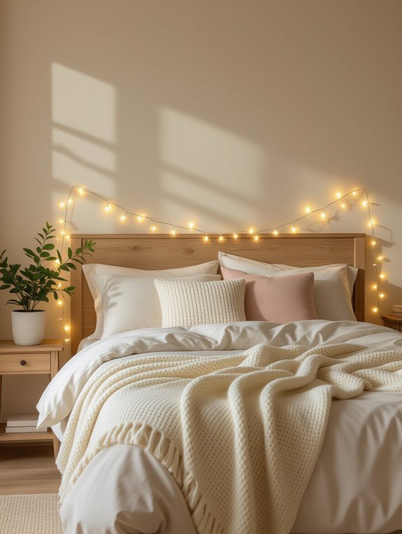 cozy ambiance with fairy lights