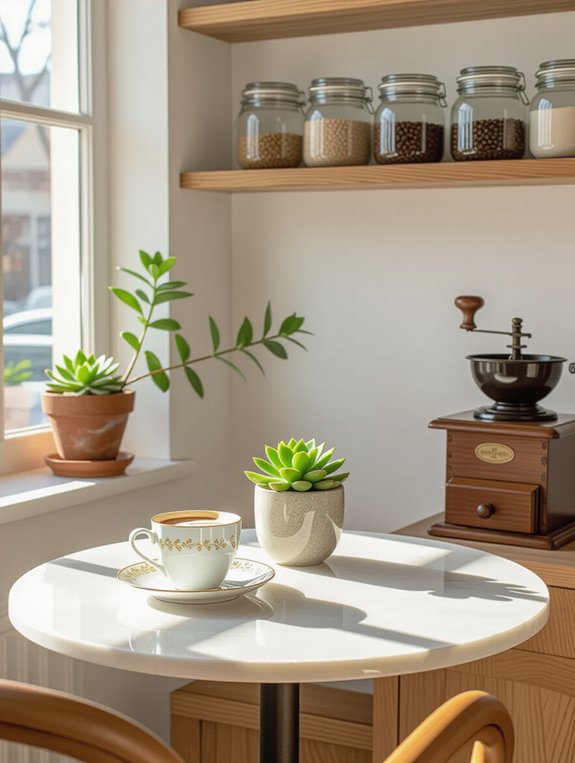 cozy bistro table setup