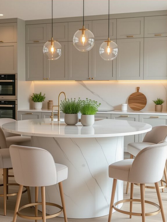 cozy circular kitchen gatherings