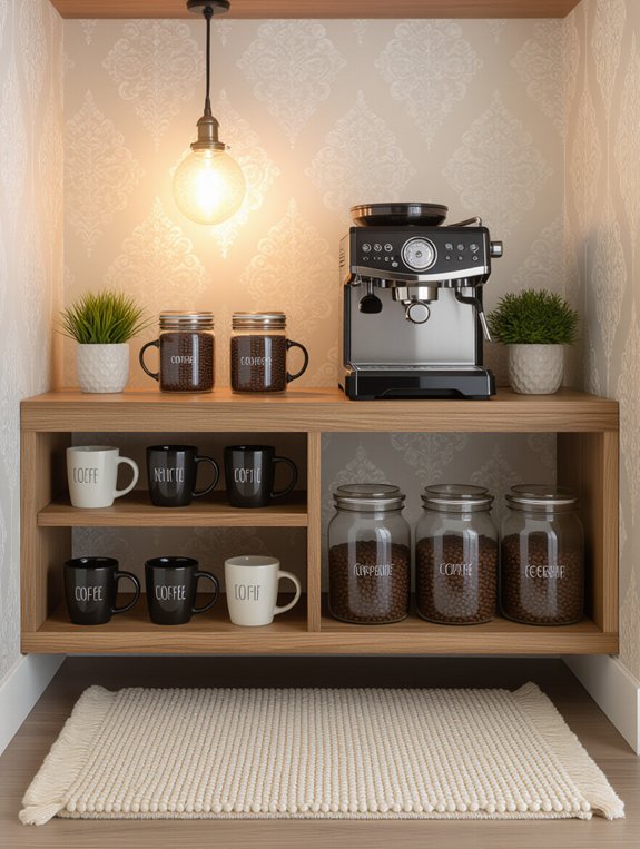 cozy closet coffee nook