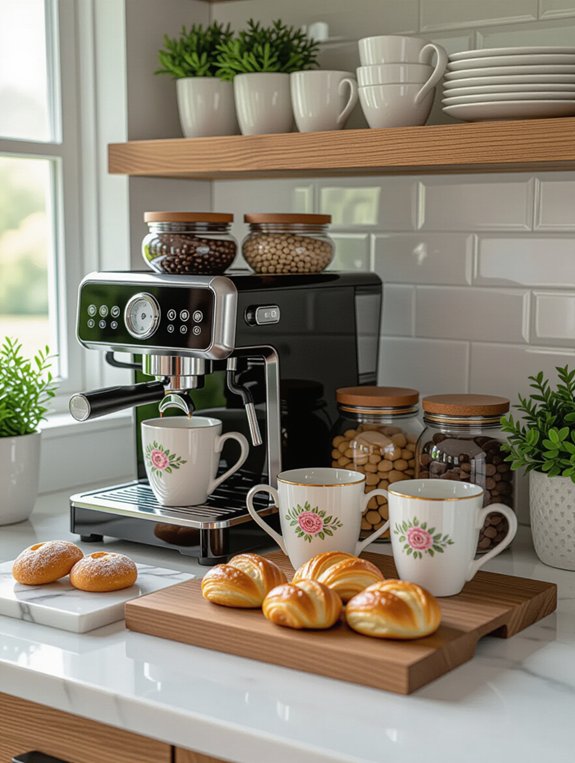 cozy coffee station setup