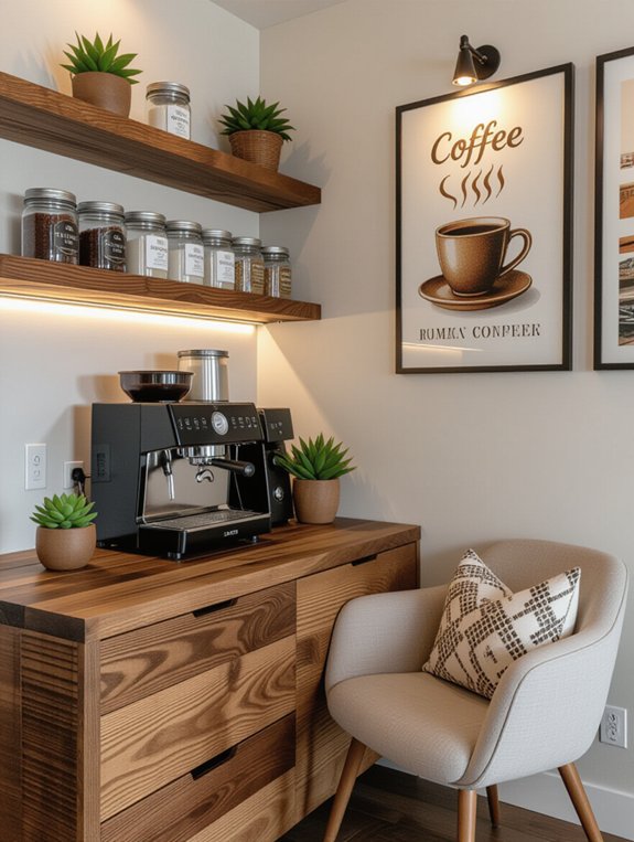 cozy corner coffee nook