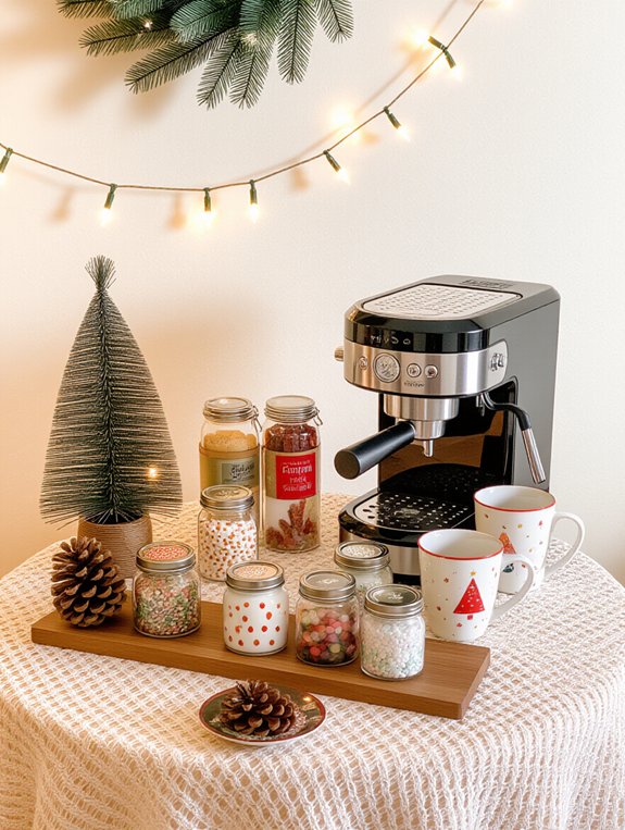 cozy corner coffee setup