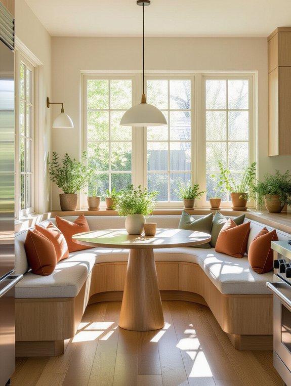 cozy corner dining nook