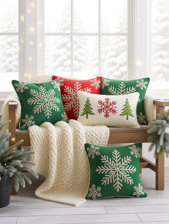 cozy decorative winter pillows