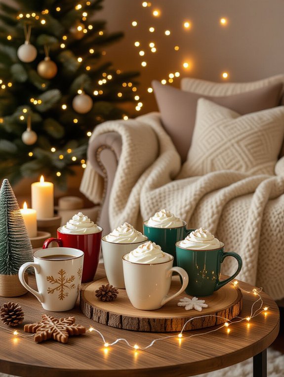 cozy festive seating area