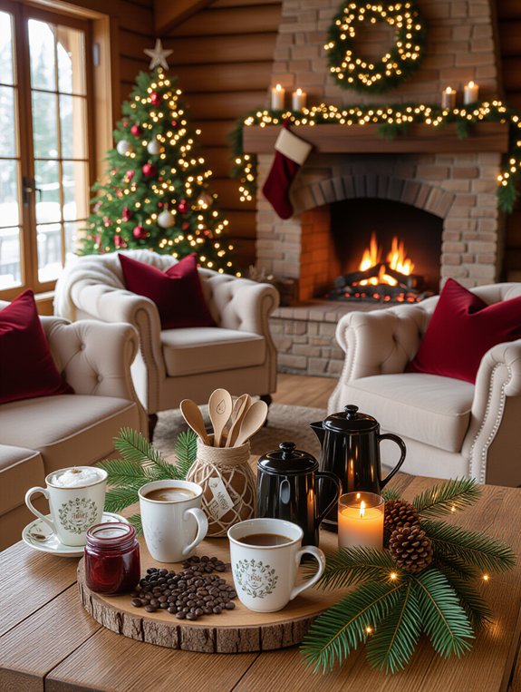 cozy festive seating arrangement