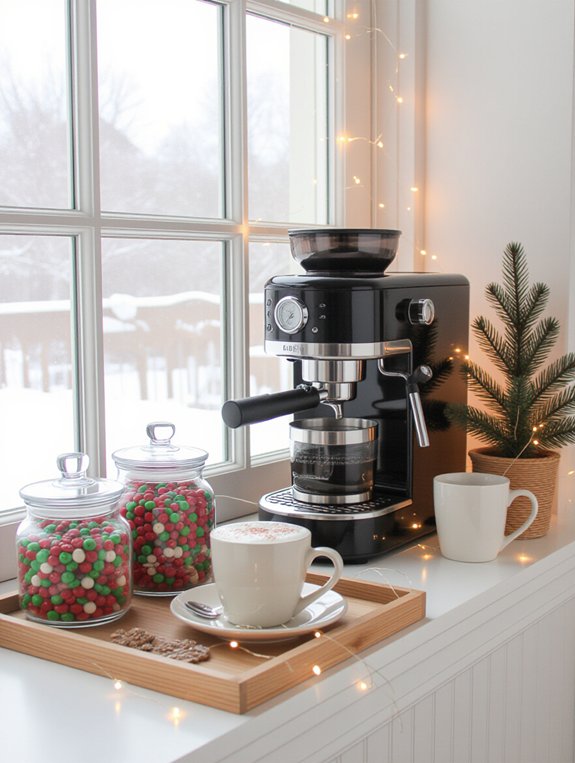 cozy holiday coffee nook