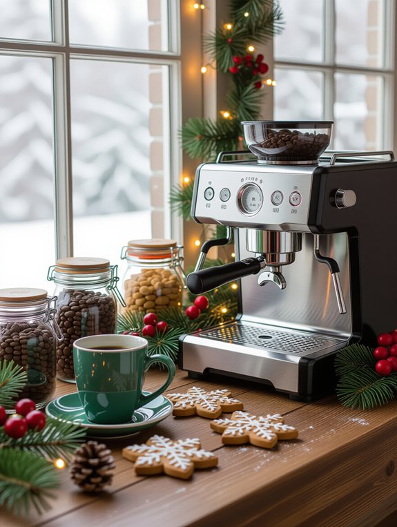 cozy holiday coffee station