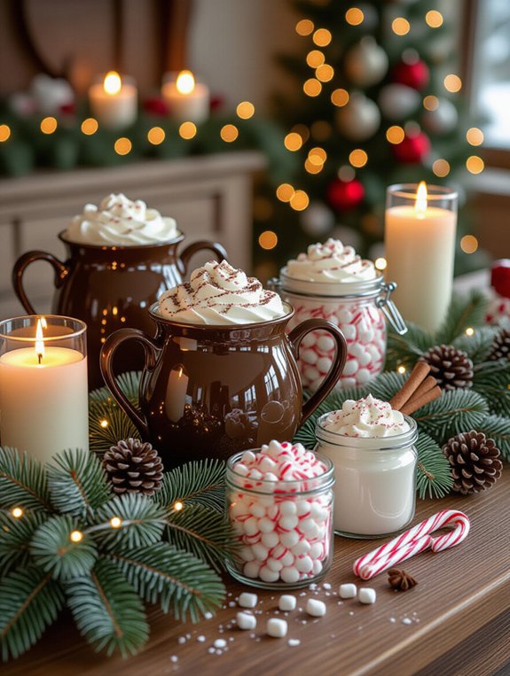 cozy hot chocolate station