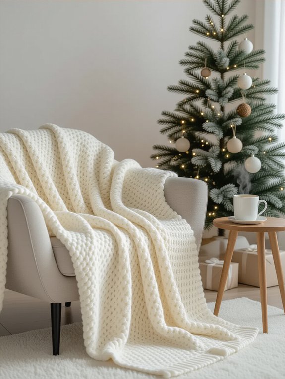 cozy minimalist holiday blankets