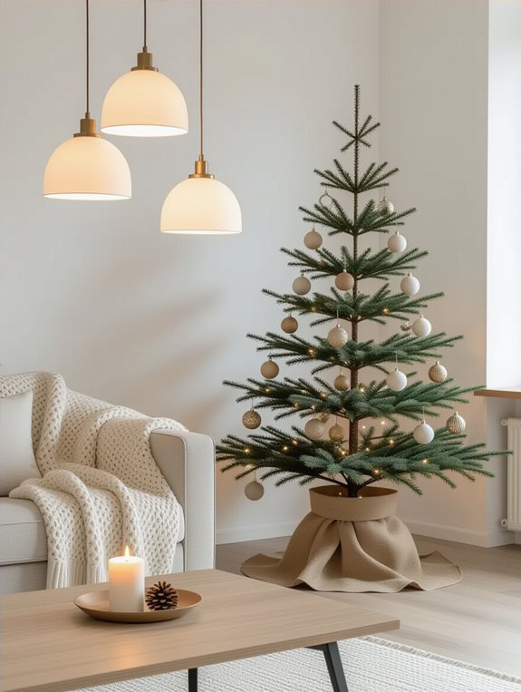 cozy minimalist holiday lighting