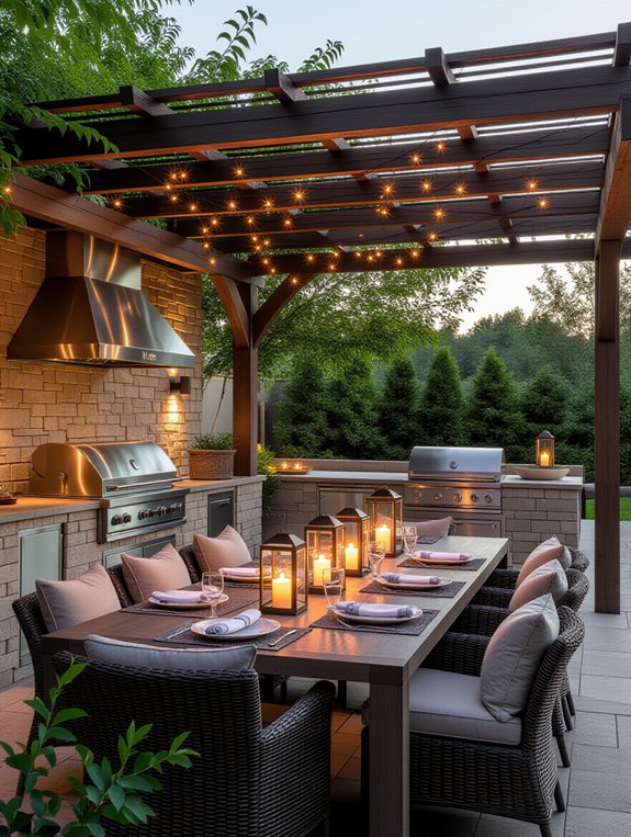 cozy outdoor dining ambiance