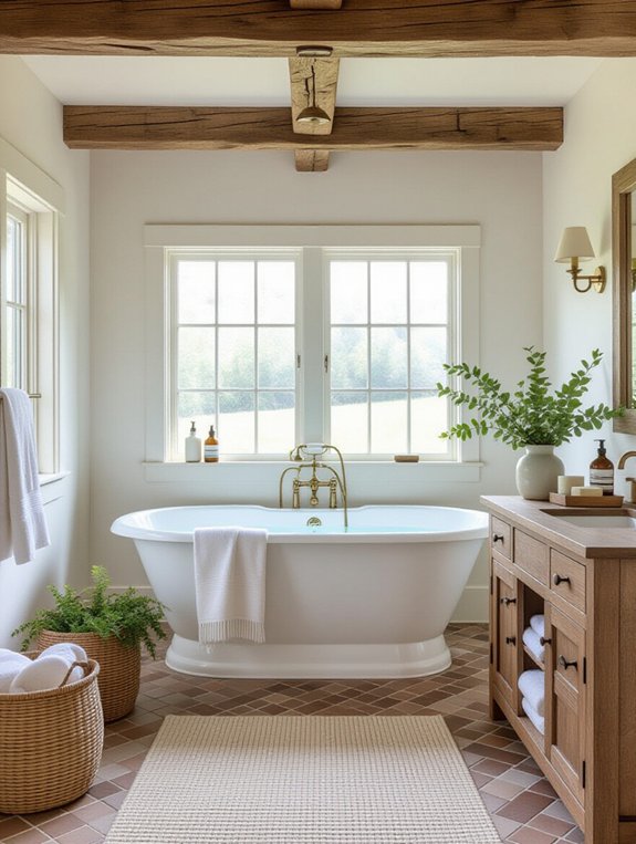 cozy rustic bathroom retreat