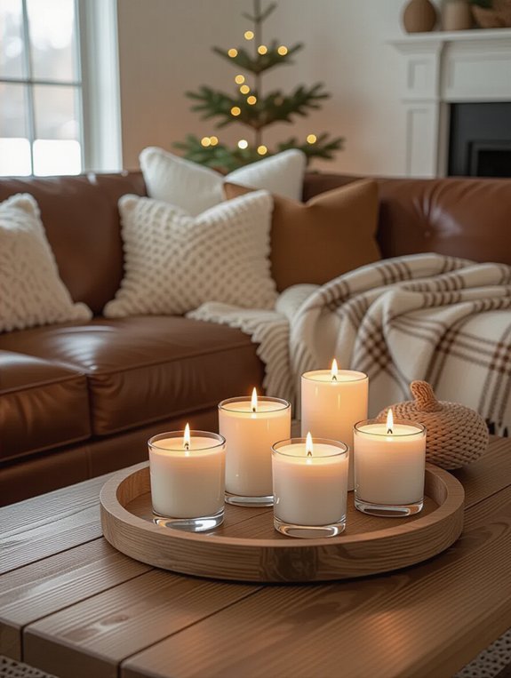 cozy scented candle decor