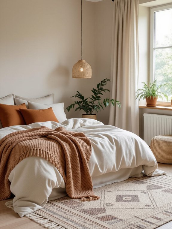cozy textiles enhance warmth