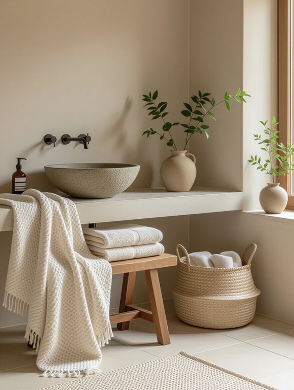 cozy textured fabric elements