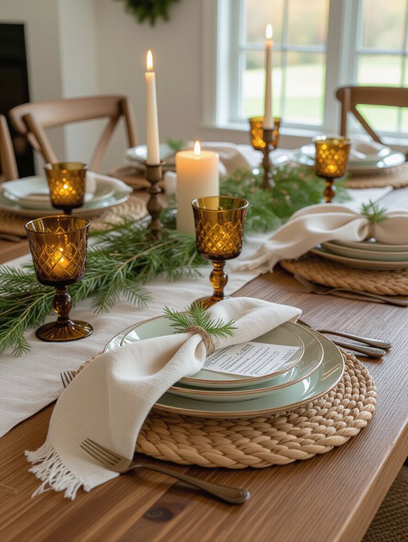 cozy thanksgiving table textiles