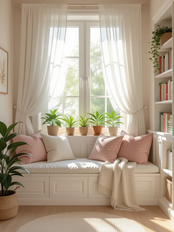cozy window seating nook