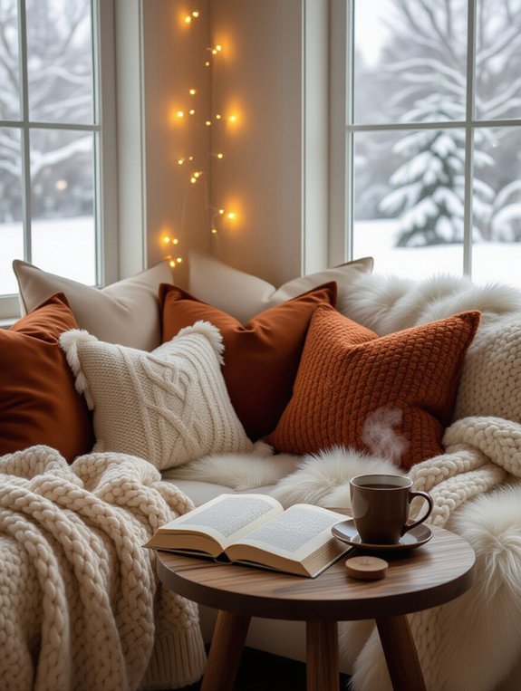 cozy winter reading nook